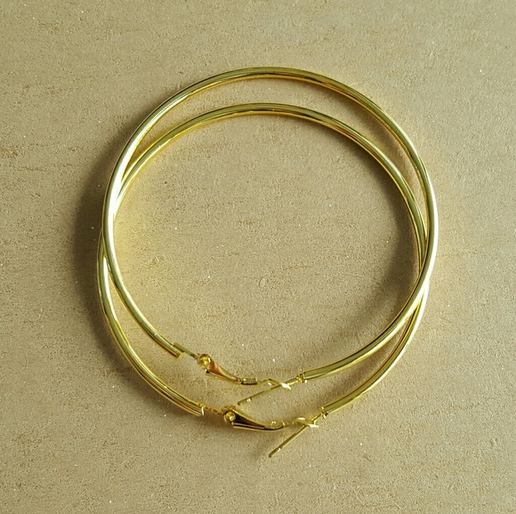 Medium Size Hoop Earrings - Picture 1 of 4